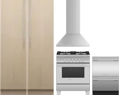 5 Piece Package Includes Refrigerator, Freezer, Range, Hood And Dishwasher
